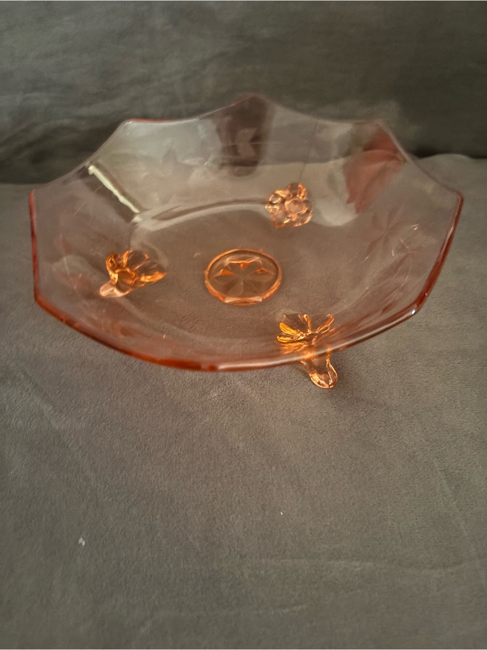 Pink Depression Glass Bowl